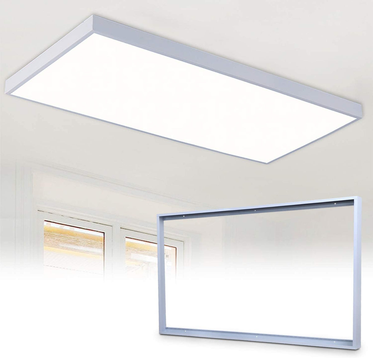 Surface Mount Kit for 2x4FT LED Troffer Flat Panel Drop Ceiling Light - Rayz lighting INC 01