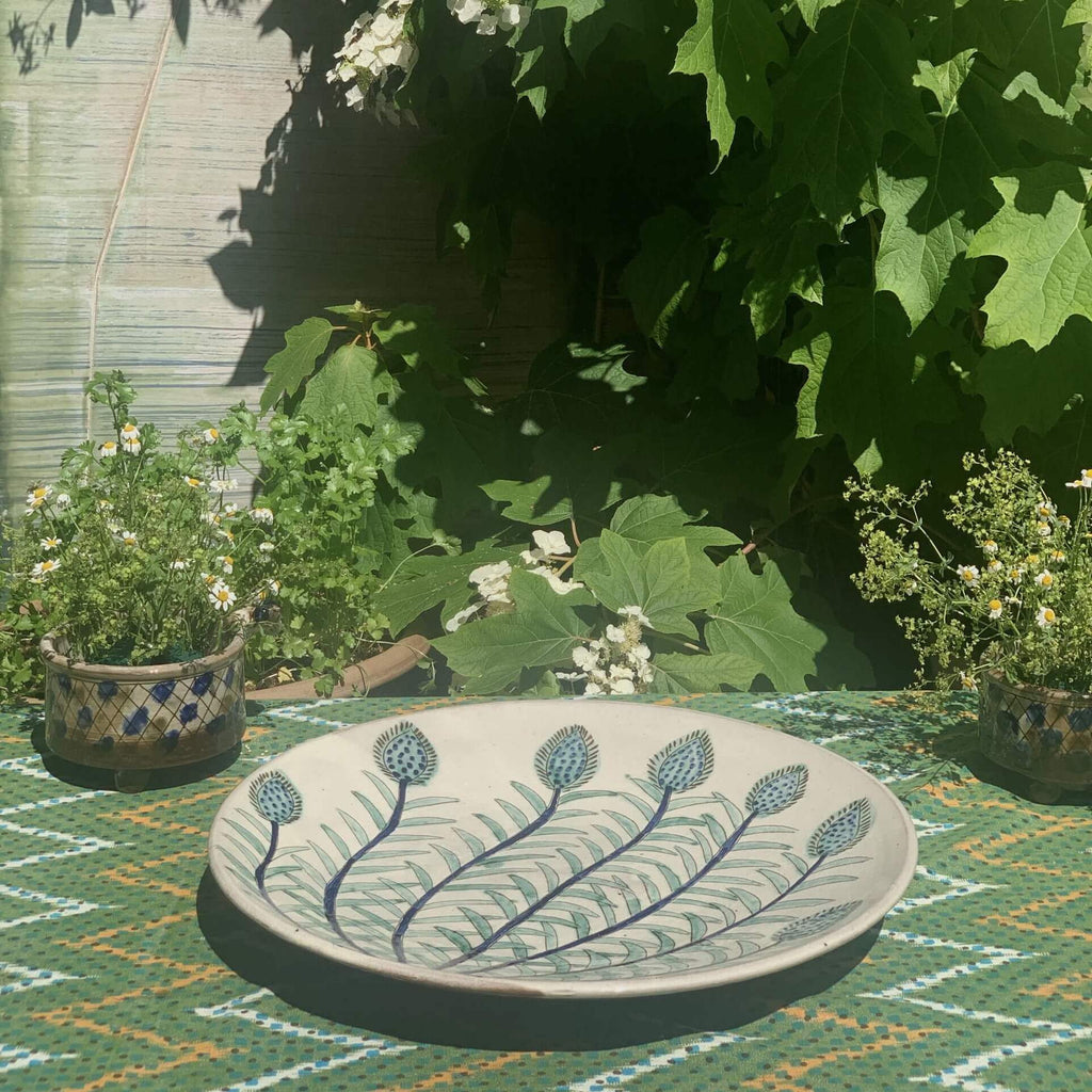 Buds Platter Blue-Green