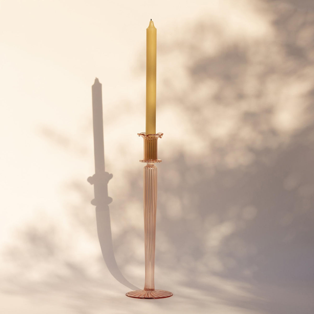Crystal Glass Candle Stick Holder