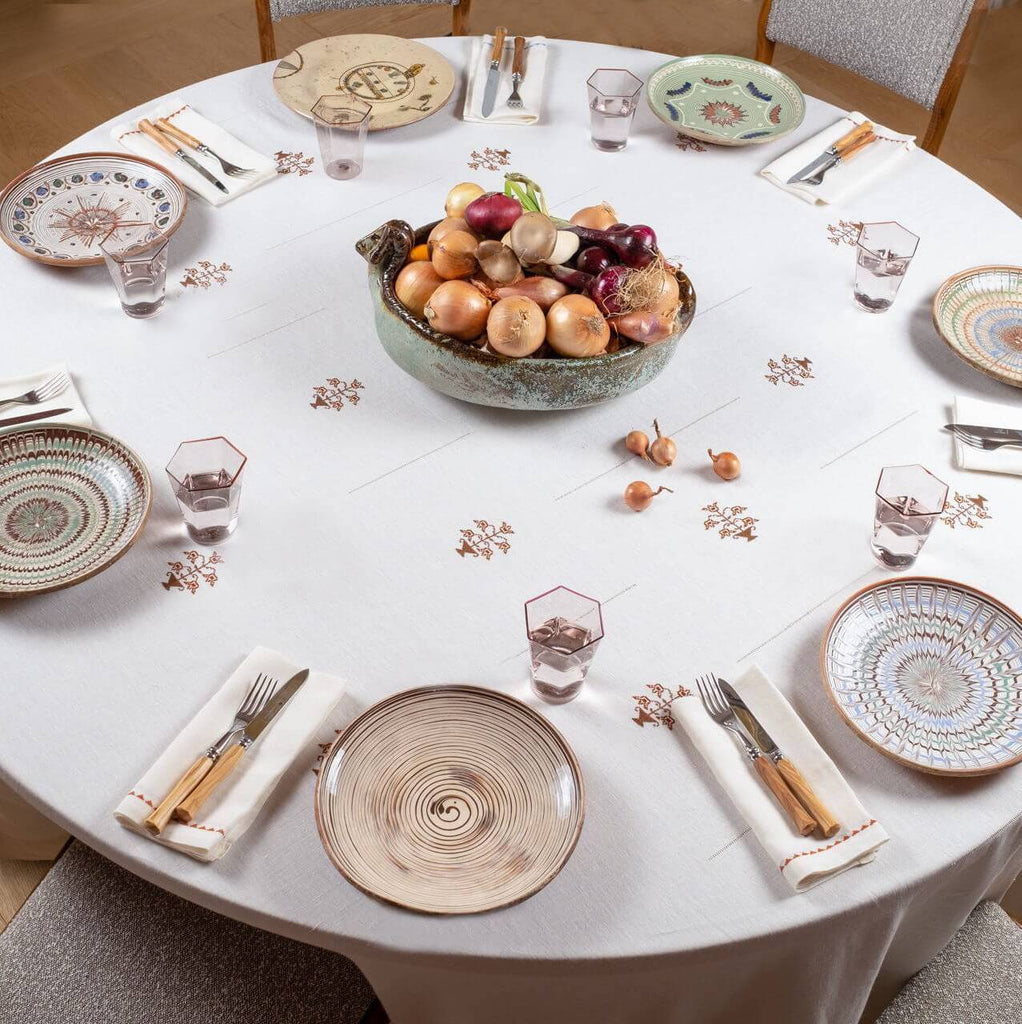 Bouquet Tablecloth Rosewood