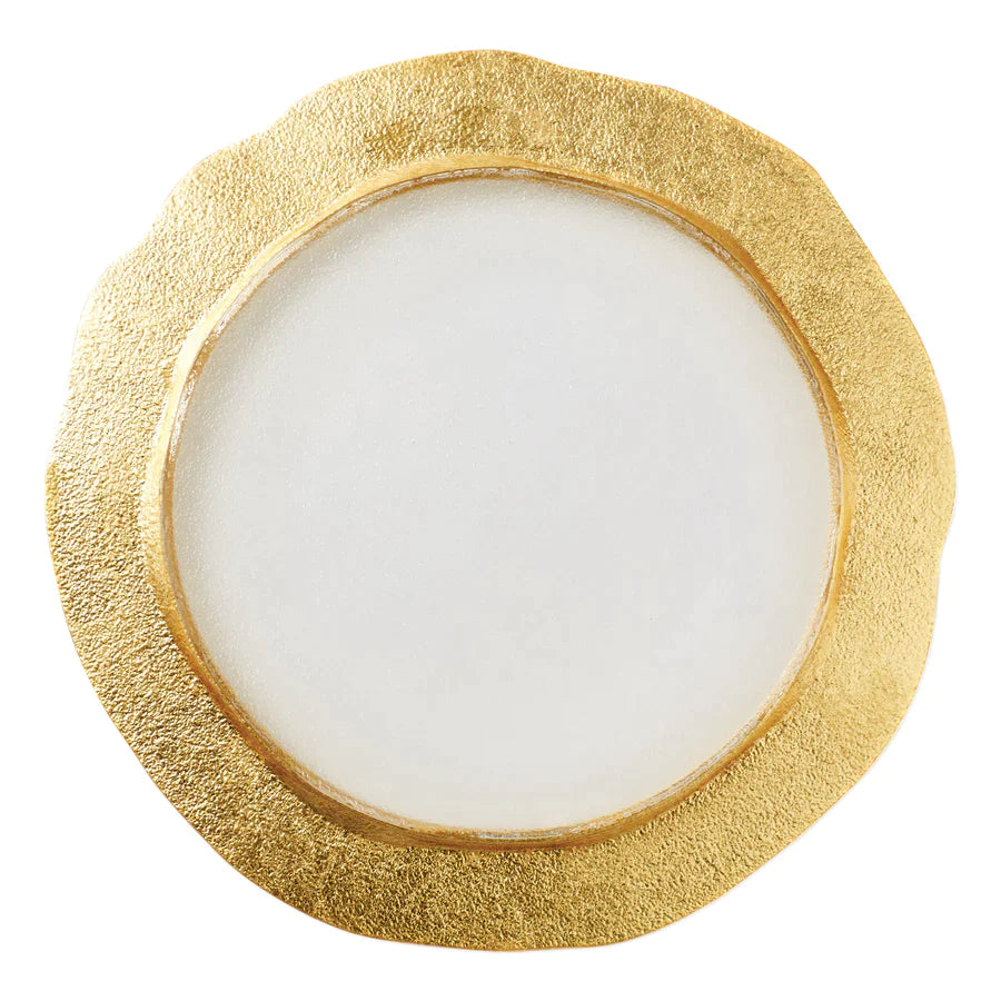 Rufolo Glass Gold Organic Salad Plate
