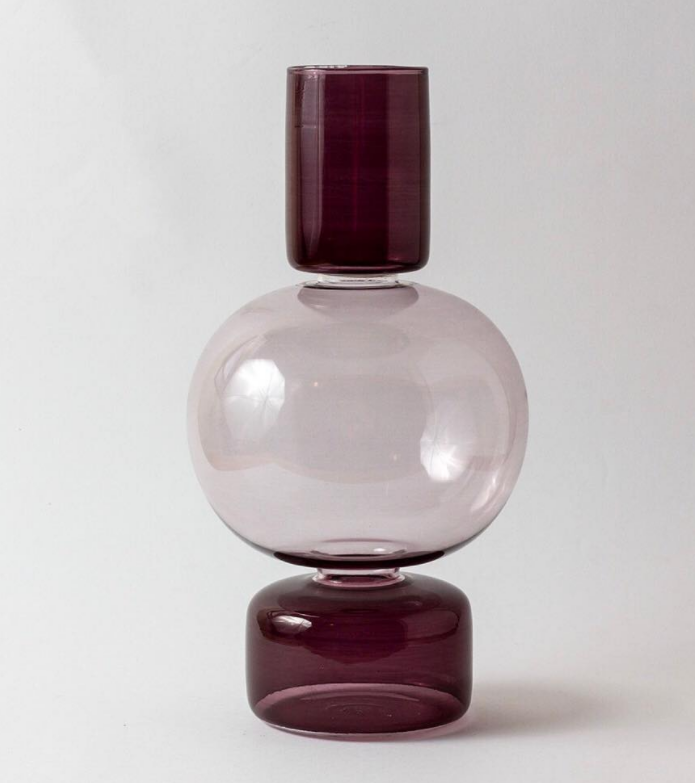 Curved Vase Burgundy