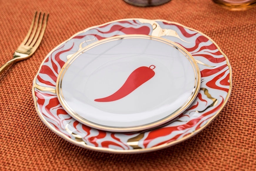 Chili Pepper plate Set of 6