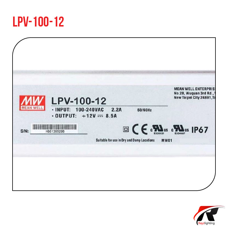 100W - Waterproof LED Power Supply