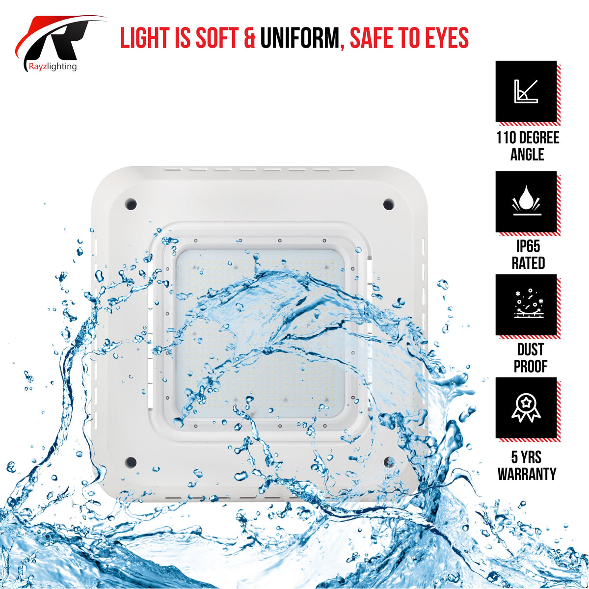 180W LED Gas Station Canopy Light IP65 Rated