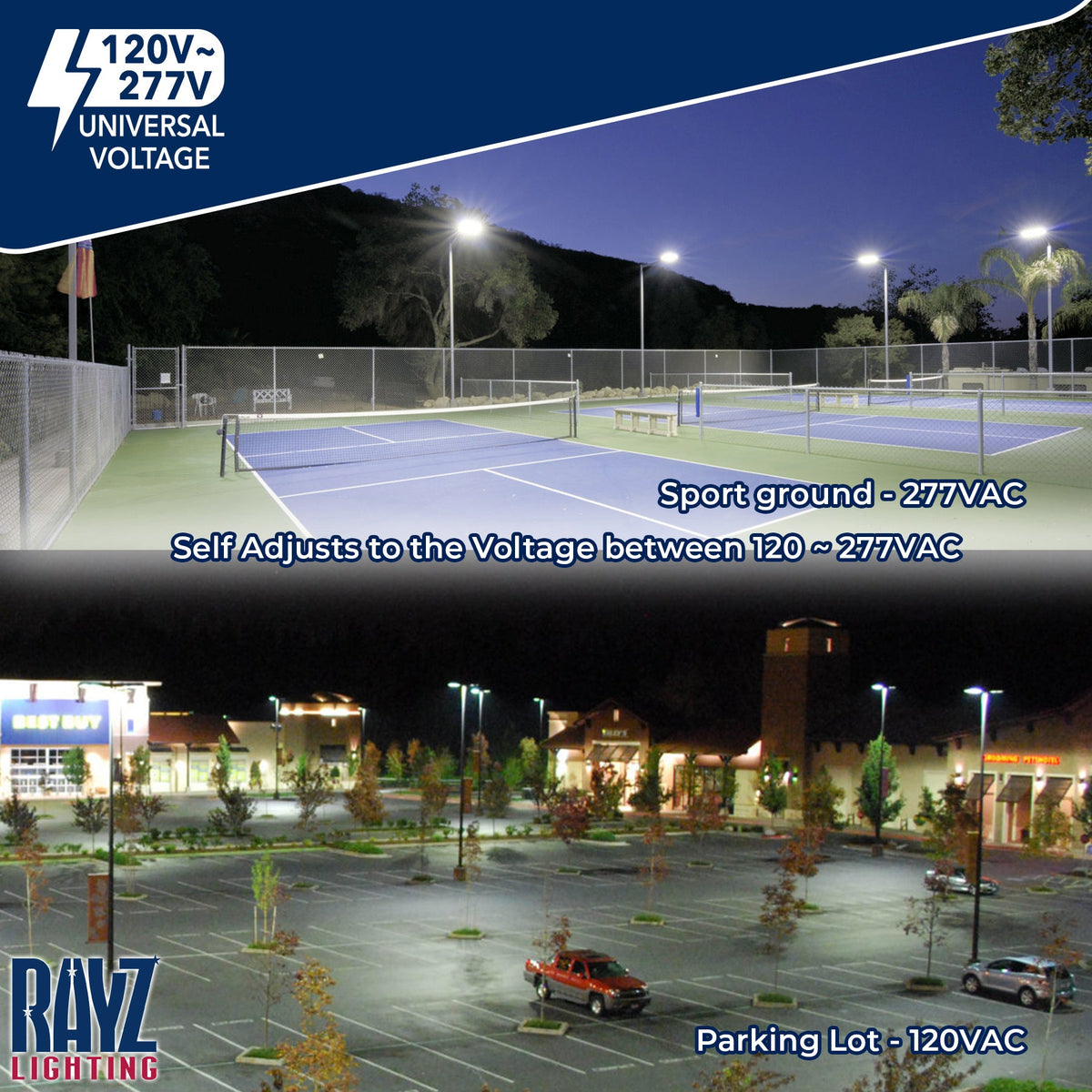 200W LED Shoebox Area Light - Parking Lot/Street Light