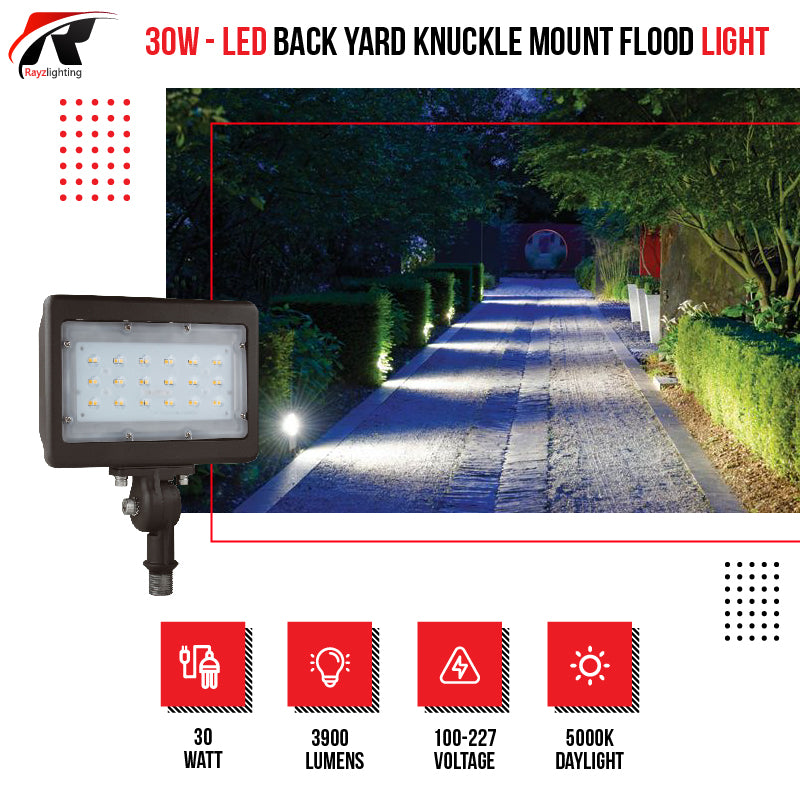 LED Back Yard Knuckle Mount Flood Light