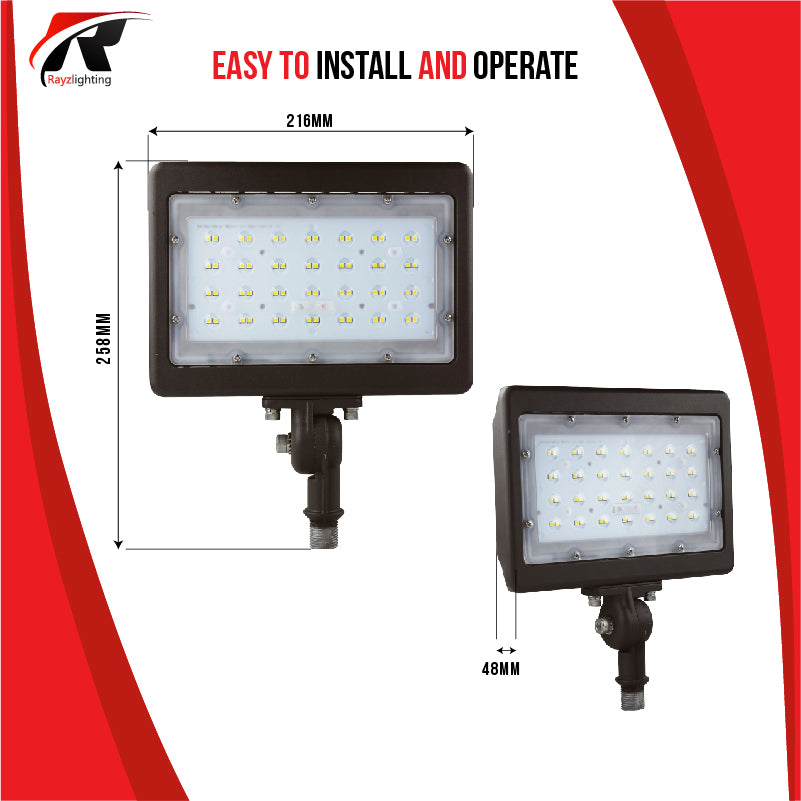 50W - LED Garden Yard Knuckle Mount Flood Light