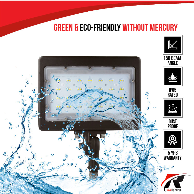 50W - LED Garden Yard Knuckle Mount Flood Light