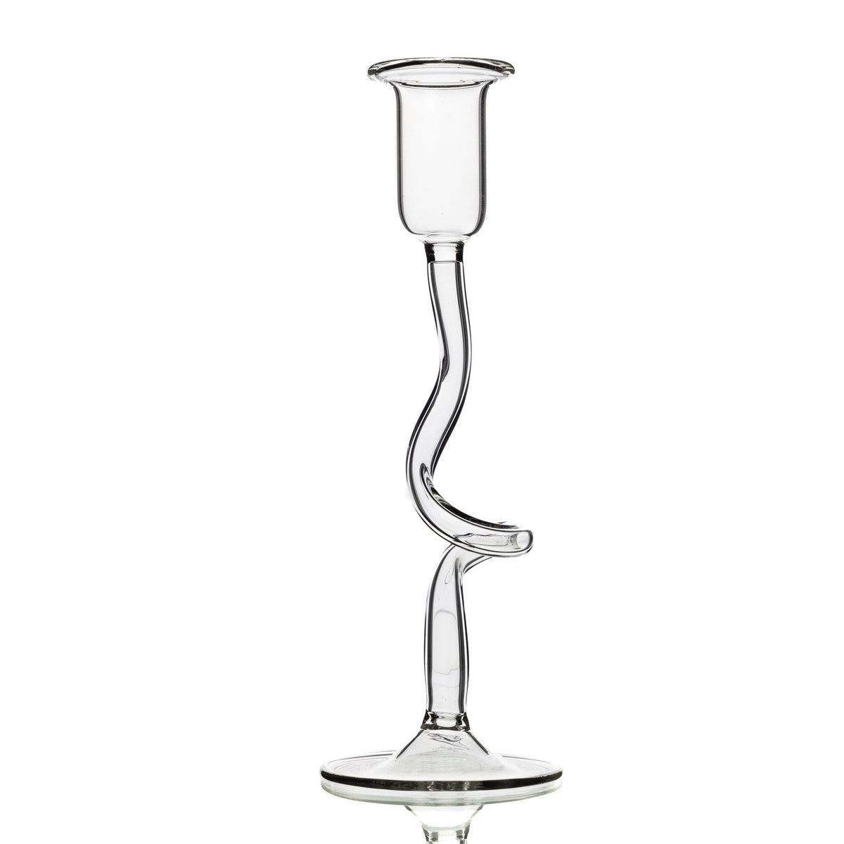 Candle Holder Twisted Transparent