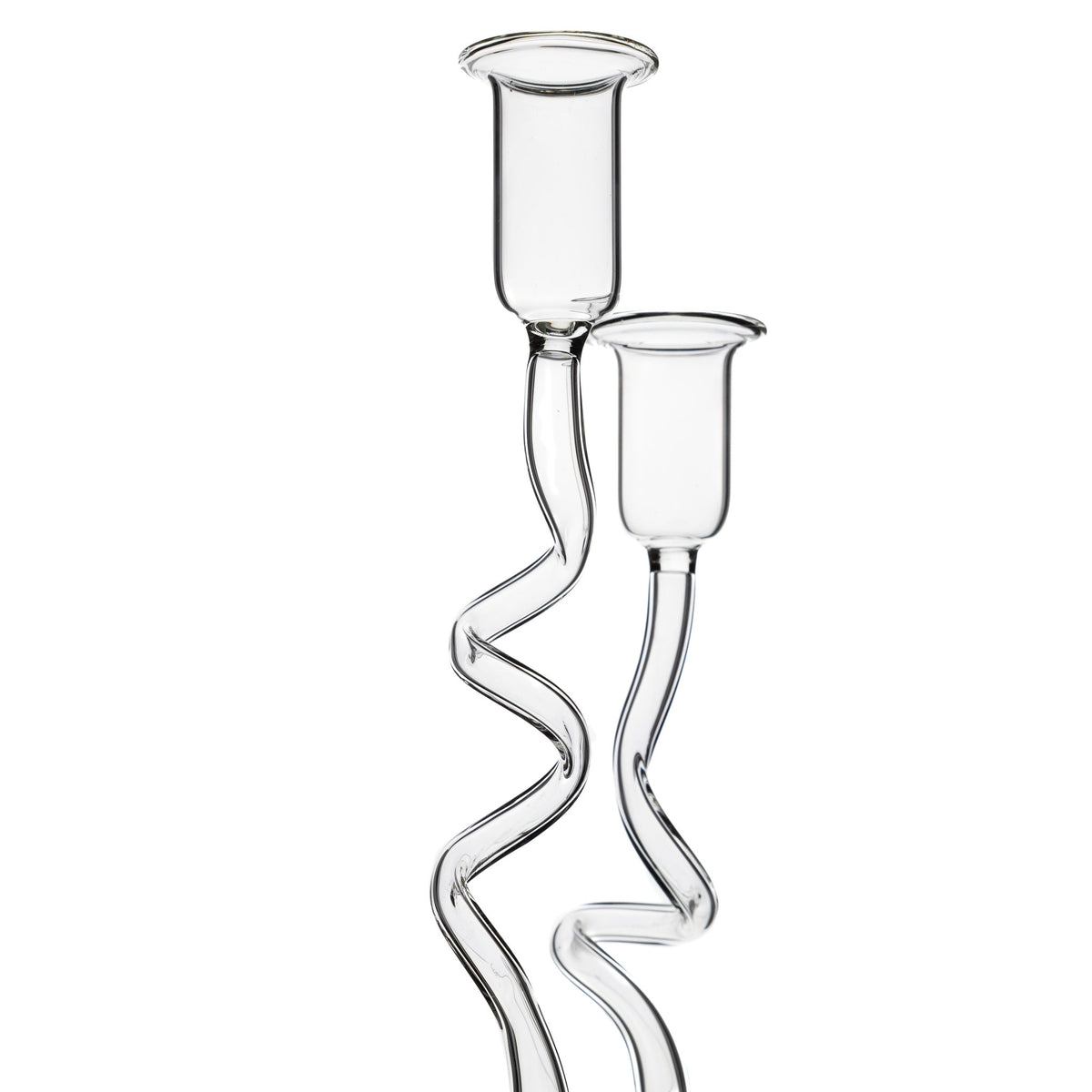 Candle Holder Twisted Transparent
