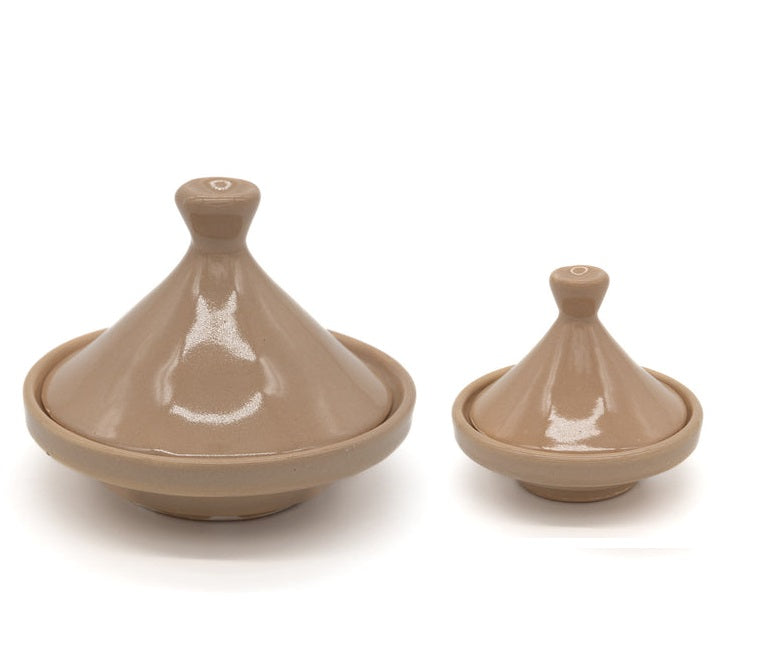 Taupe Mini Tajine Serving Dish Set of 2