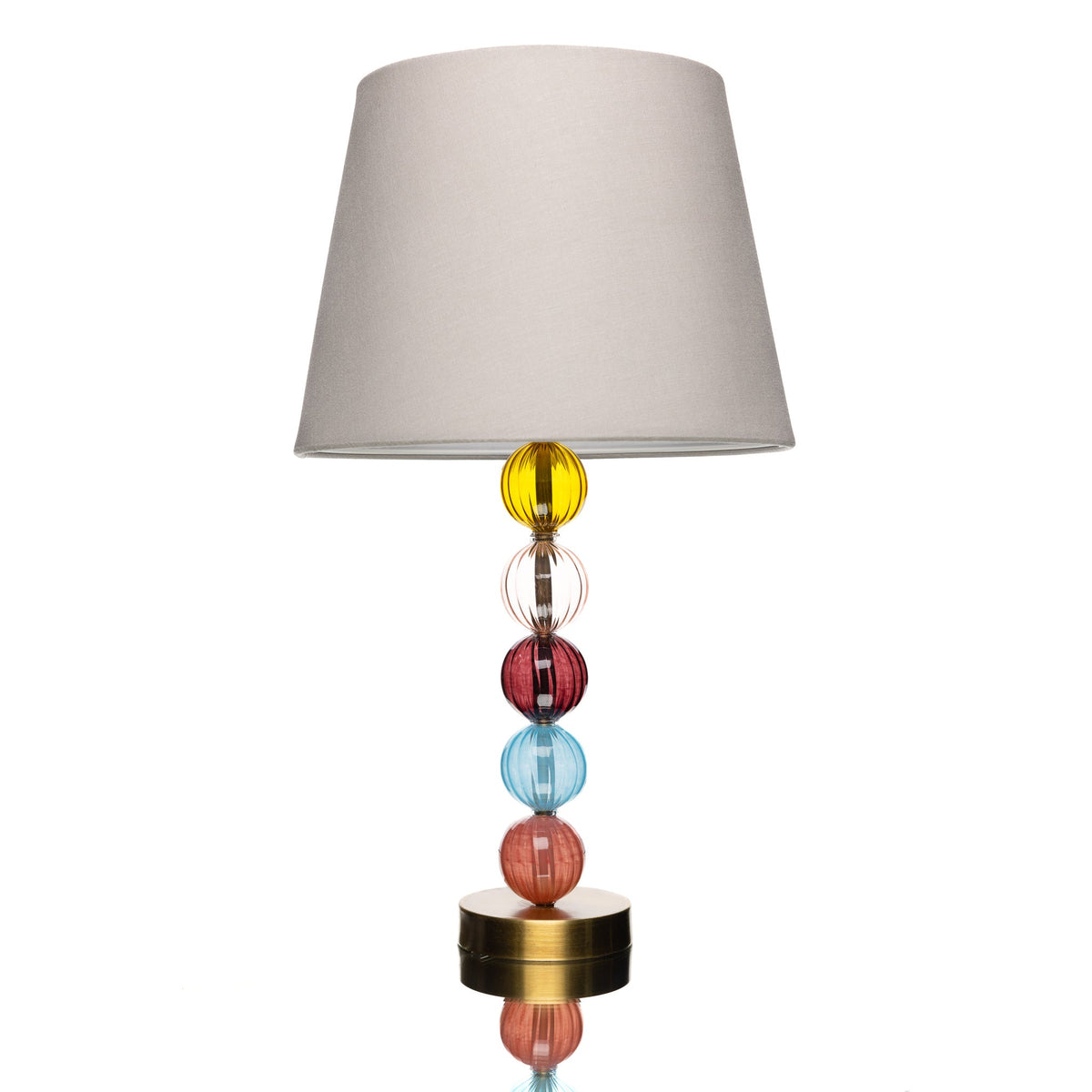Sphere Ribbed Table Lamp