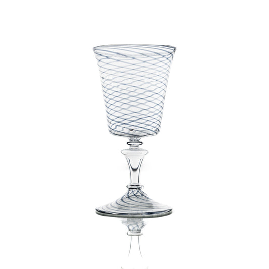 Striped Wine Glass Black Set of 6