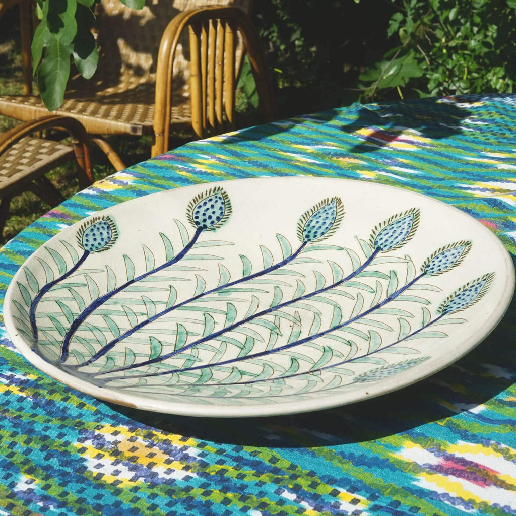 Buds Platter Blue-Green