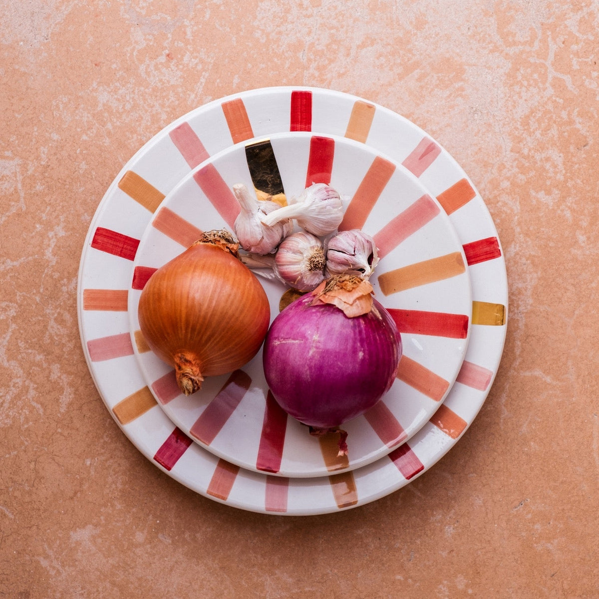Ourika  Ceramic Straight Plate Orange