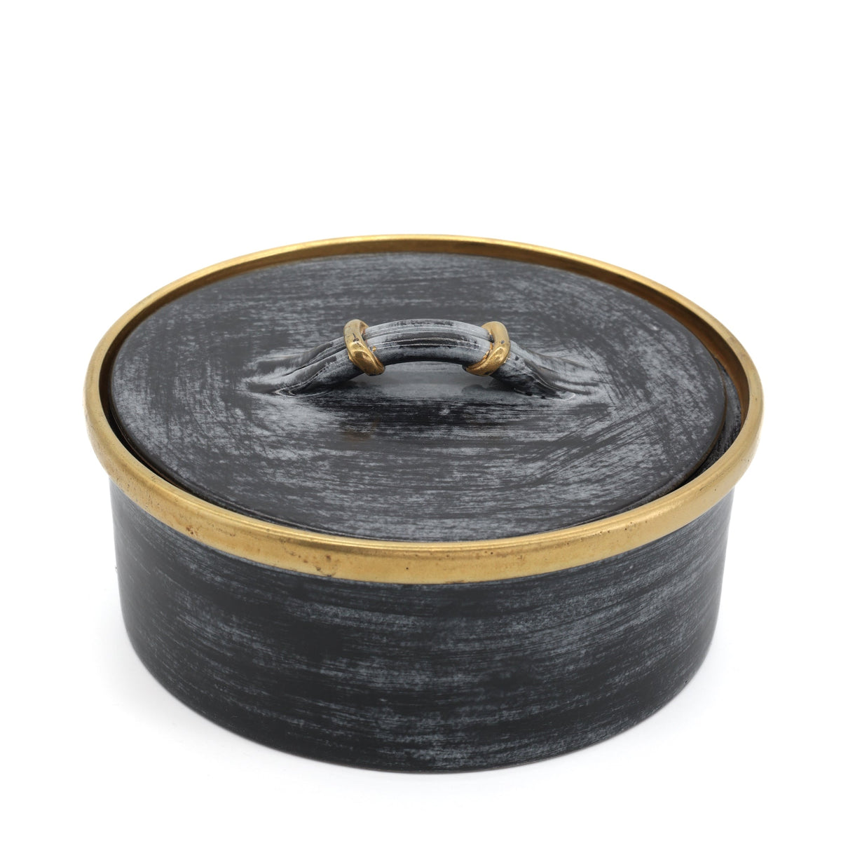 Deep Pot With Lid Black
