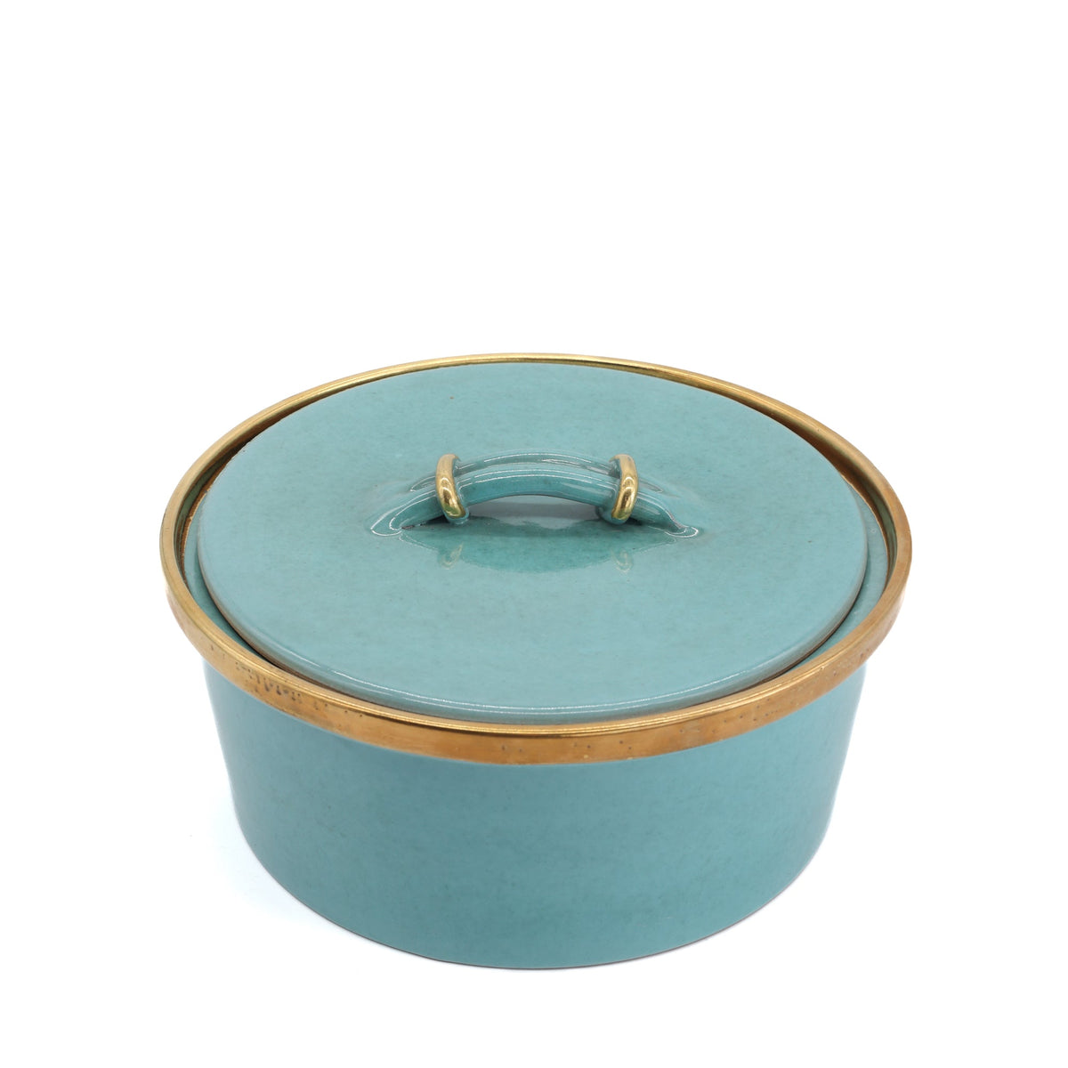 Deep Pot With Lid Mint Blue