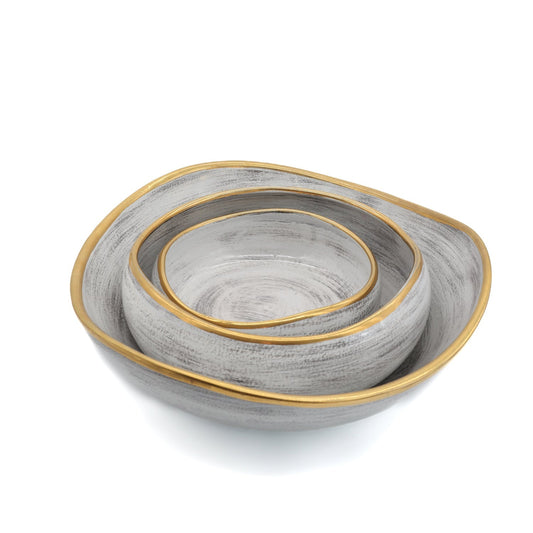 Main Deep Serving Rustic Grey Set of 3