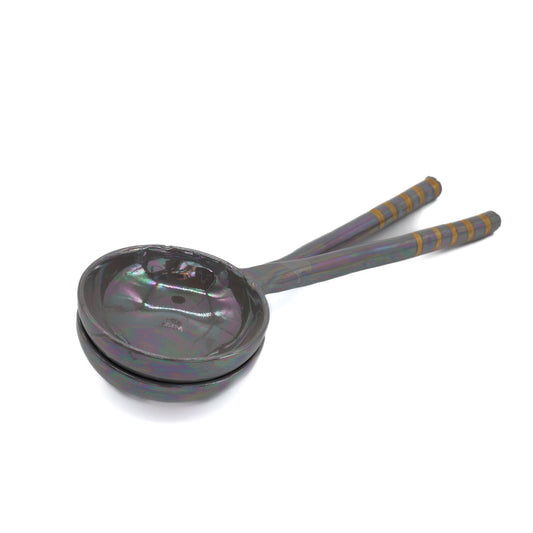 Serving Spoons Pearl Grey Set of 2