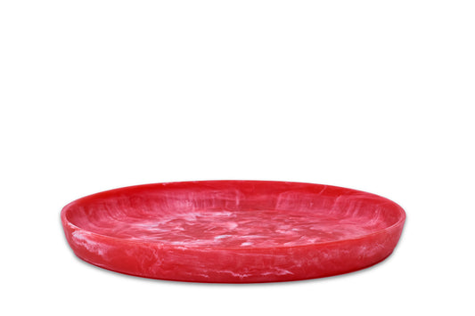 طبق دائري كبير أحمر