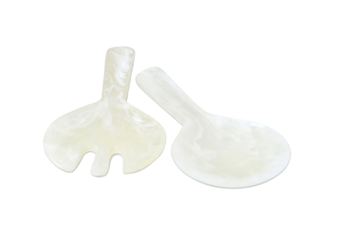 Short Handle Salad Servers White Set of 2