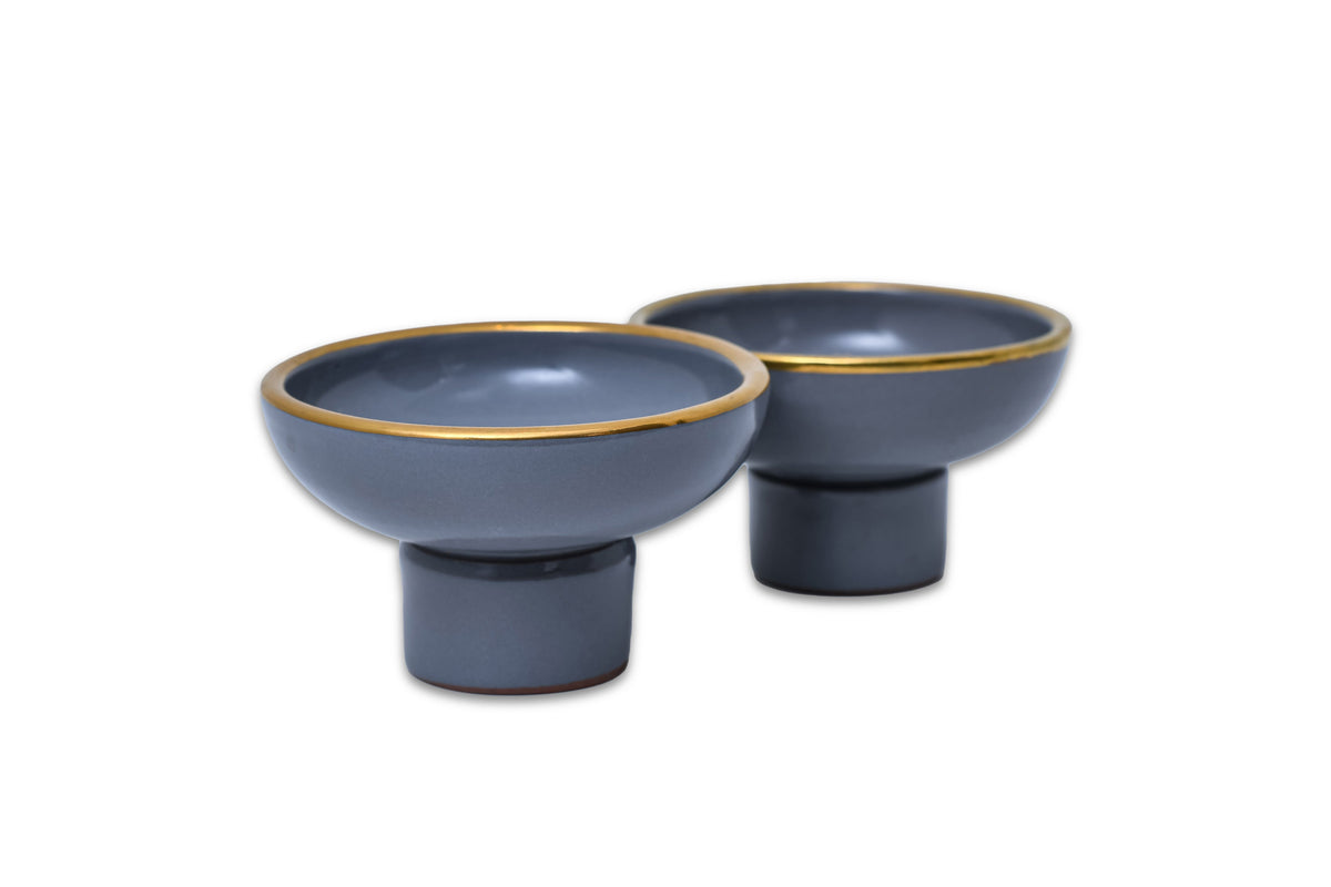 Mini Dishes Grey set of 2