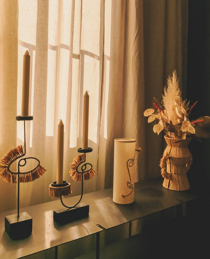 Oneline Eye  Candlestick Set of 3