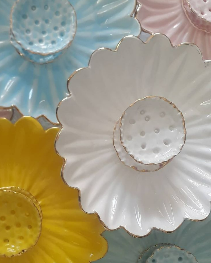 Candy Dish White with Legs