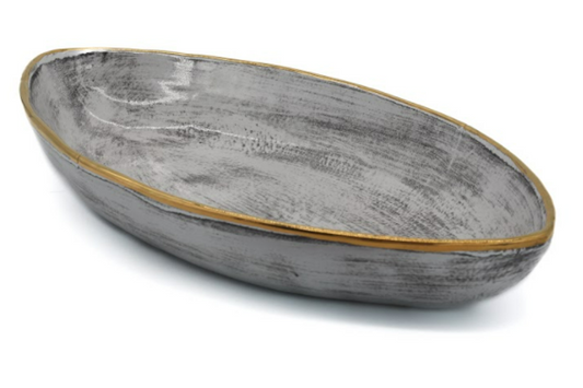 Oval serving platter large White