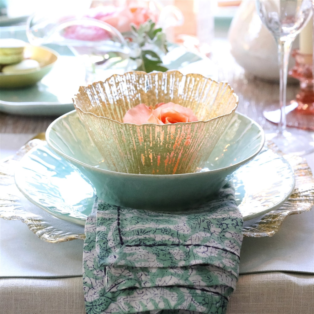 Rufolo Glass Gold Deep Bowl